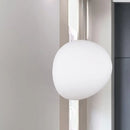 GobekUsa White Glass Oval Ceiling Pendant Light - 6"/9"/12.5" Wide - Simple Style - 1 Light Hanging Lamp Kit
