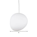 GobekUsa White Glass Oval Ceiling Pendant Light - 6"/9"/12.5" Wide - Simple Style - 1 Light Hanging Lamp Kit
