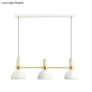 GobekUsa White Metal Island Pendant Light with Modern 3 Downlights