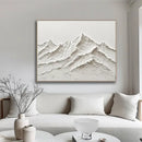 GobekUsa White Mountain 3D Canvas Wall Art