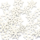 GobekUsa White Wooden Snowflake Slices for Christmas Crafts