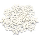 GobekUsa White Wooden Snowflake Slices for Christmas Crafts