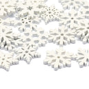 GobekUsa White Wooden Snowflake Slices for Christmas Crafts