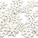 GobekUsa White Wooden Snowflake Slices for Christmas Crafts