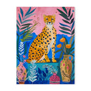 Black panther pink bathtub animal canvas wall art bathroom decor by Decorbites