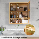 GobekUsa Wood Medicine Cabinet with Mirror and Storage