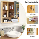 GobekUsa Wood Medicine Cabinet with Mirror and Storage