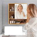 GobekUsa Wood Medicine Cabinet with Mirror and Storage