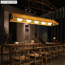 GobekUsa Wooden Asian Triangle Island Pendant Light in Natural Wood Finish