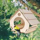 Natural light wood diy bird feeders garden outdoor aviary by Decorbites