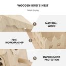 Multi gabled light wood bird nest box garden decor by Decorbites