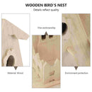 Multi gabled light wood bird nest box garden decor by Decorbites