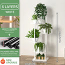 GobekUsa Wooden Flower Plant Stand Shelf - 4/5/6 Tier