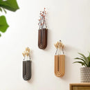 GobekUsa Wooden Flower Vase Wall Mount Holder