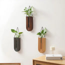 GobekUsa Wooden Flower Vase Wall Mount Holder