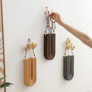 GobekUsa Wooden Flower Vase Wall Mount Holder