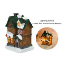Rustic snow dusted wooden led light house living room decor by Decorbites