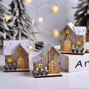 Rustic snow dusted wooden led light house living room decor by Decorbites