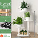 GobekUsa Wooden Plant Stand Shelf Tiered Flower Pot Display