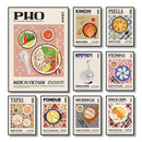 Minimalist japanese gyoza world cuisine food canvas kitchen art by Decorbites