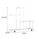 GobekUsa Wrought Iron Plant Stand with Wheels