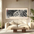 Yayoi kusama flower abstract canvas print living room wall art