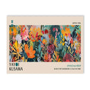 Yayoi kusama flower abstract canvas print living room wall art