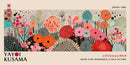 Vibrant polka dot yayoi kusama flower postcard set living room wall art by Decorbites