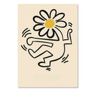 GobekUsa Yayoi Kusama Inspired Orange Floral Canvas Art