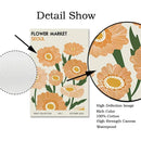 GobekUsa Yayoi Kusama Inspired Orange Floral Canvas Art