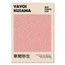 GobekUsa Yayoi Kusama Inspired Orange Floral Canvas Art