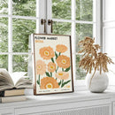 GobekUsa Yayoi Kusama Inspired Orange Floral Canvas Art