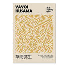 GobekUsa Yayoi Kusama Inspired Orange Floral Canvas Art