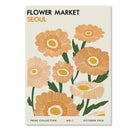 Minimalist yayoi kusama floral canvas wall art living room set by Decorbites