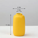 GobekUsa Yellow Porcelain Flower Vase for Home Decor