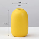 GobekUsa Yellow Porcelain Flower Vase for Home Decor