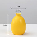 GobekUsa Yellow Porcelain Flower Vase for Home Decor