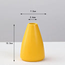 GobekUsa Yellow Porcelain Flower Vase for Home Decor