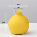 GobekUsa Yellow Porcelain Flower Vase for Home Decor