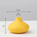 GobekUsa Yellow Porcelain Flower Vase for Home Decor