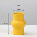 GobekUsa Yellow Porcelain Flower Vase for Home Decor
