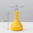 GobekUsa Yellow Porcelain Flower Vase for Home Decor