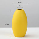 GobekUsa Yellow Porcelain Flower Vase for Home Decor