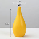 GobekUsa Yellow Porcelain Flower Vase for Home Decor