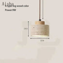 GobekUsa Yellow Stone LED Pendant Chandelier - Retro Nordic Style