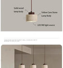 GobekUsa Yellow Stone LED Pendant Chandelier - Retro Nordic Style