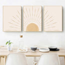 GobekUsa Yellow Sun Rising Horizon Wall Art