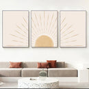 GobekUsa Yellow Sun Rising Horizon Wall Art