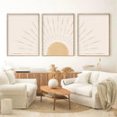 GobekUsa Yellow Sun Rising Horizon Wall Art