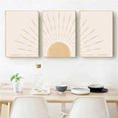 GobekUsa Yellow Sun Rising Horizon Wall Art